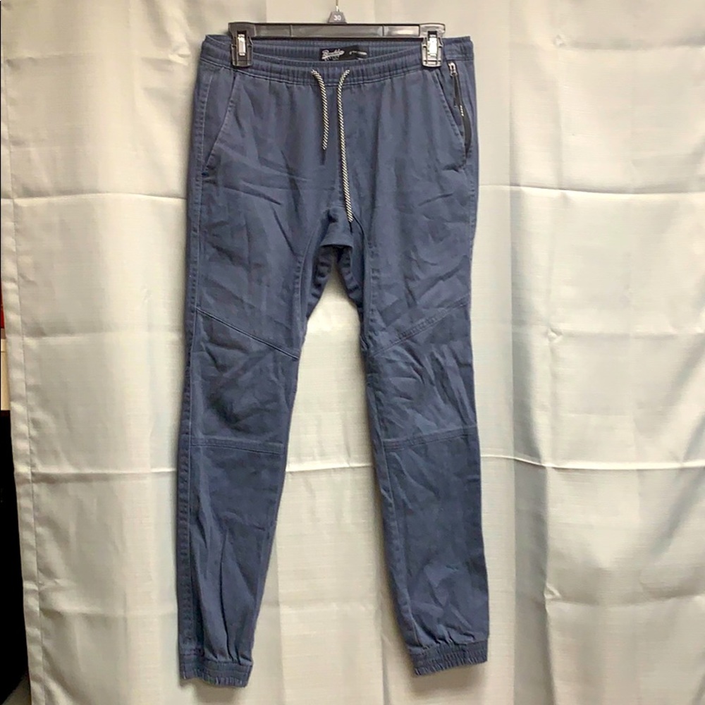 Brooklyn Cloth Navy jogger Men slim zipper pocket
